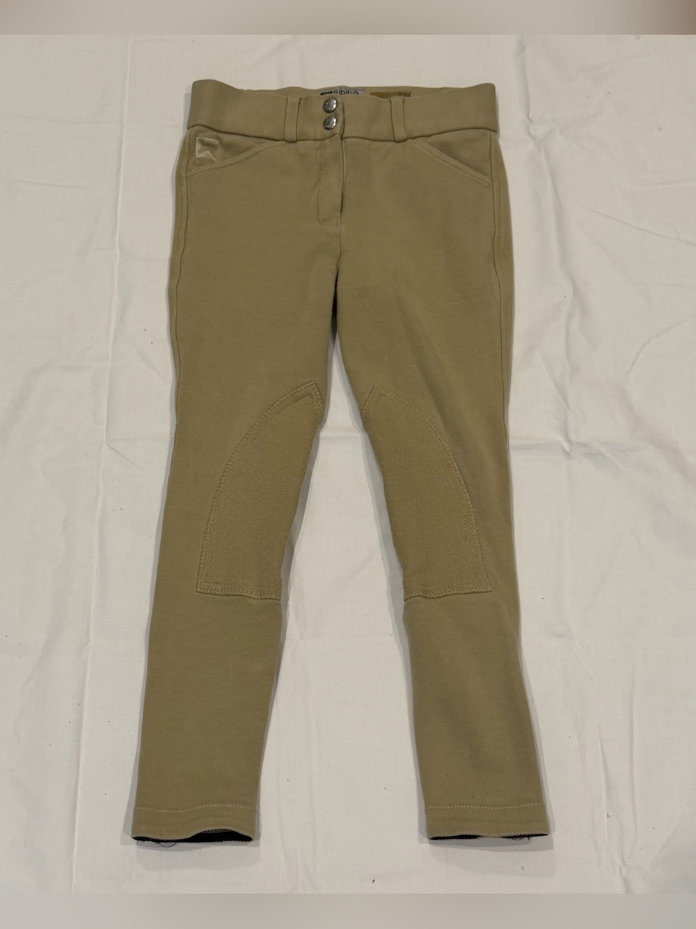 Dover Saddlery Riding Sport Knee Patch Breeches Tan Kids Size 10